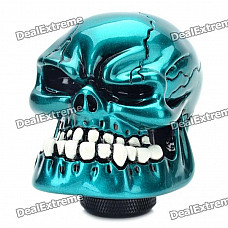 Cool Skull Style Resin Car Gear Shift Knob - Blue