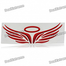 3D Red PVC Waterproof Angel Wings Halo Car Motor Badge Decal Sticker