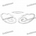 Cool 3D Angel Style Car Decoration Sticker - Silver (3-Piece)