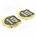 "VIP Motors" Pattern Metal Car Decorative Stickers - Golden + Black (Pair)
