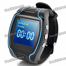 HC608 1.5" LCD GSM GPRS GPS Tracking Tracing Wrist Watch - Black