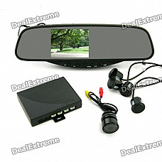 3.5" TFT Multi-function Rearview Mirror & Camera + Parking Sensor / Radar Kit (12V)
