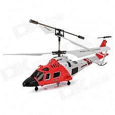 Mini Rechargeable 3-CH IR R/C Helicopter w/ Gyroscope - Red + White