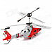 Mini Rechargeable 3-CH IR R/C Helicopter w/ Gyroscope - Red + White