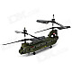 Mini Rechargeable 3-CH IR R/C Control Military Helicopter with Gyroscope - Army Green