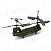 Mini Rechargeable 3-CH IR R/C Control Military Helicopter with Gyroscope - Army Green