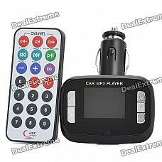 M2 1.4" LCD MP3 Player FM Transmitter w/ USB / TF / SD - Black (DC 12~24V)