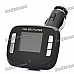 M2 1.4" LCD MP3 Player FM Transmitter w/ USB / TF / SD - Black (DC 12~24V)