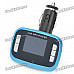 1.5" LCD Car MP3 Player FM Transmitter with SD/USB/TF - Black + Blue