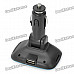 1.5" LCD Car MP3 Player FM Transmitter with SD/USB/TF - Black + Blue