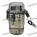 Water Resistant Windproof Butane Jet Flame Lighter - Transparent Grey