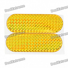 Glaring Reflective Epoxy Car Sticker - Yellow (Pair)