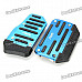 Non-slip Zinc-Aluminum Alloy A/T Car Pedal Pad Cover Set - Blue