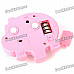 Cute Pig Style Mini Voice Recorder Fridge Magnet - Pink (3 x LR44)