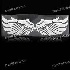 3D Angle Wings Feather Car Auto Sticker Decal - Silver