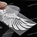3D Angle Wings Feather Car Auto Sticker Decal - Silver