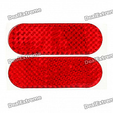 Car Vehicle Safety Reflective Stickers - Red (Size-L / Pair)