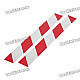 Pair Safety Automobile Honeycomb Pattern Car Body Reflective Sticker (Red + Silver)