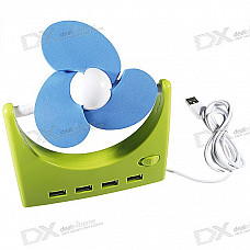 Desktop Cooling Fan 4-Port USB 1.1 Hub