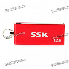 SSK SFD042 Mini USB 2.0 Flash Drive - Red (8GB)