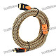 HDMI V1.4 HDMI Male to Male Connection Cable - Beige + Black (300cm)