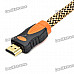 HDMI V1.4 HDMI Male to Male Connection Cable - Beige + Black (300cm)