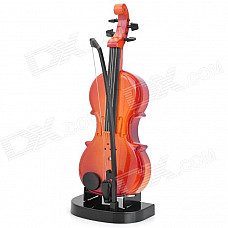 Mini Violin Model Musical Toy with Built-in Music - Brown (2 x AA)