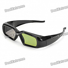 Universal USB Rechargeable 3D Active Shutter Glasses for DLP Projector - Black