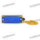 Mini 4-Hole 8-Tone Harmonica with Chain - Blue + Golden