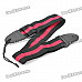 High-Quality Adjustable Nylon Guitar Strap - Black + Red