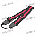 High-Quality Adjustable Nylon Guitar Strap - Black + Red