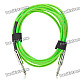 6.35mm Male to Male Audio Connection Cable for Guitar - Black + Green (3M-Length)