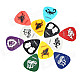 Alice AP-12C 0.46mm/0.71mm/0.81mm Plastic Guitar Picks (12-Piece)