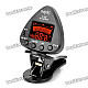 1.3" LCD Display Clip-on Tuner for Guitar/Bass - Black