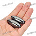 Oval Hematite Chatter Magnet Stone Toy - Black (Pair)