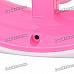 USB Powered 3-Fan-Blade Cooling Fan for Computer - Pink + White (2 x AAA)