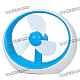 USB Powered 3-Fan-Blade Cooling Fan for Computer - Blue + White (2 x AAA)