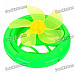 Plastic Folding Fan w/ USB Charging Cable for Computer - Green (5-Fan-Blade, 92cm)