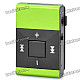 Rechargeable Clip-On Screen Free MP3 Player w/ TF Slot / 3.5mm Jack - Black + Green