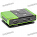 Rechargeable Clip-On Screen Free MP3 Player w/ TF Slot / 3.5mm Jack - Black + Green