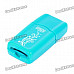 SY-T62 Portable USB 2.0 MicroSD / TF Card Reader - Blue (32GB)