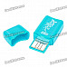 SY-T62 Portable USB 2.0 MicroSD / TF Card Reader - Blue (32GB)