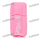 SY-T62 Portable USB 2.0 MicroSD / TF Card Reader - Pink (32GB)