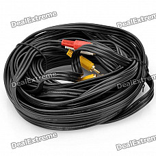 3-RCA Male to Male Connection Cable - Black (900cm)