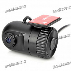 Mini 1.3MP CMOS Wide Angle Car DVR Camcorder w/ TF - Black