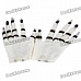 Cool Scary Devil Gloves for Halloween Cosplay Costume Party - White + Black (Pair)