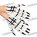 Cool Scary Devil Gloves for Halloween Cosplay Costume Party - White + Black (Pair)
