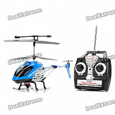 R108 40MHz Rechargeable 3-CH R/C Helicopter with Radio Controller - Blue + Silver + Black