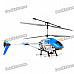 R108 40MHz Rechargeable 3-CH R/C Helicopter with Radio Controller - Blue + Silver + Black