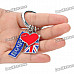 I Love London Key Ring - Red + Blue